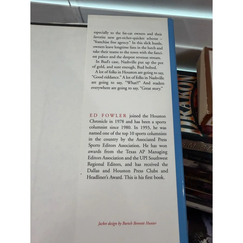 Loser Takes All Ed Fowler Signed Hardcover Bud Adams Houston Oilers Football
